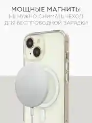 Прозрачный чехол MagSafe для iPhone 15/ 15 Plus/ 15 Pro/ 15 Pro Max пластиковый с силиконом BROSCORP