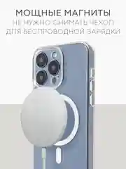 Прозрачный чехол MagSafe для iPhone 15/ 15 Plus/ 15 Pro/ 15 Pro Max пластиковый с силиконом BROSCORP
