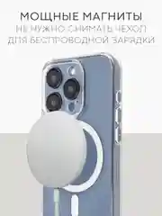 Прозрачный чехол MagSafe для iPhone 15/ 15 Plus/ 15 Pro/ 15 Pro Max пластиковый с силиконом BROSCORP