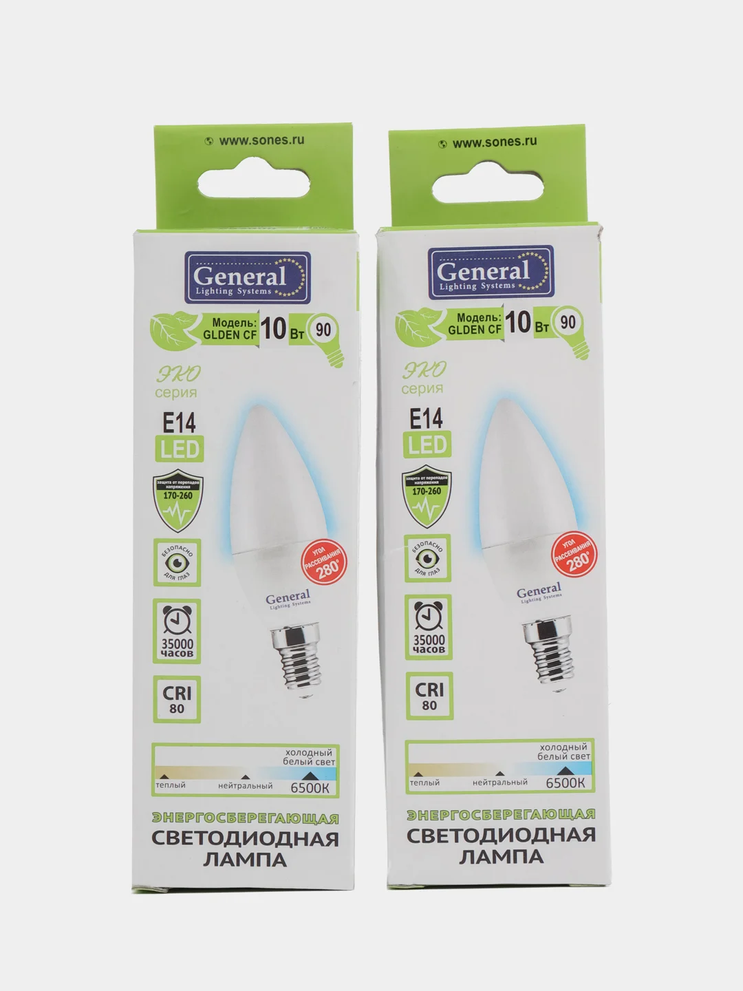 General свеча 7вт, 10вт, 12вт 4500к/6500к e14