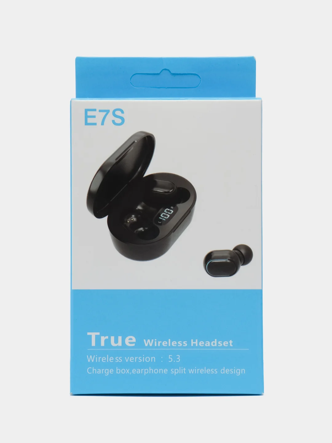 Бирюзовый наушники беспроводные E7S Bluetooth с шумоподавлением