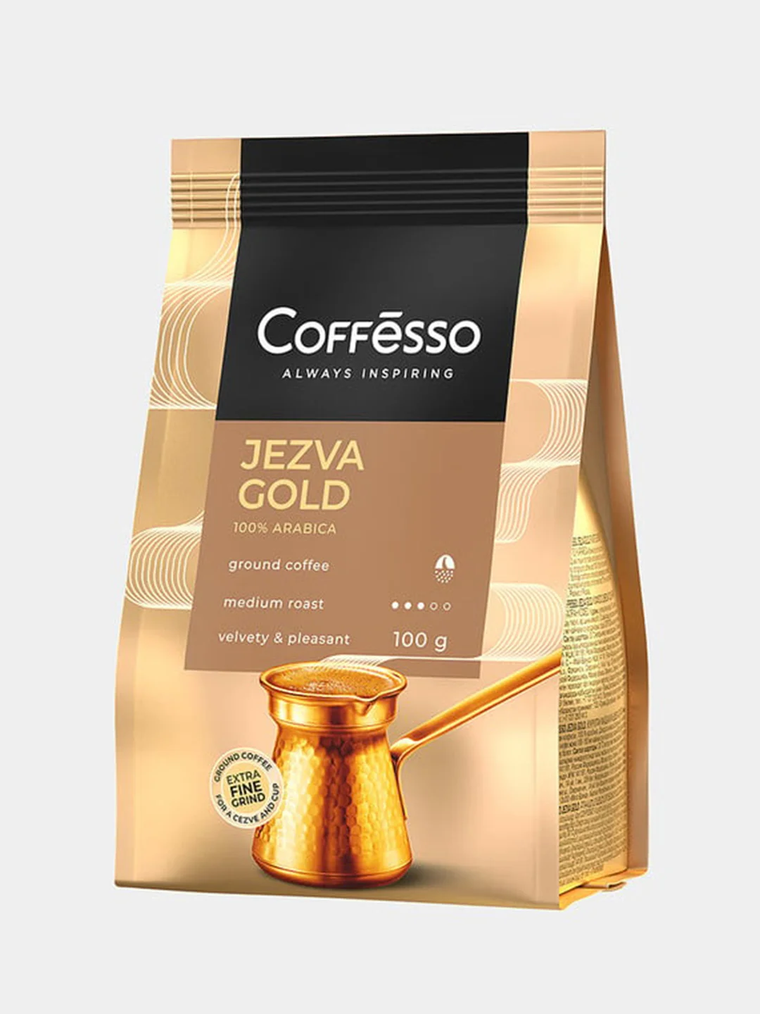 Кофе молотый Coffesso JEZVA GOLD, 100% арабика, 100 г
