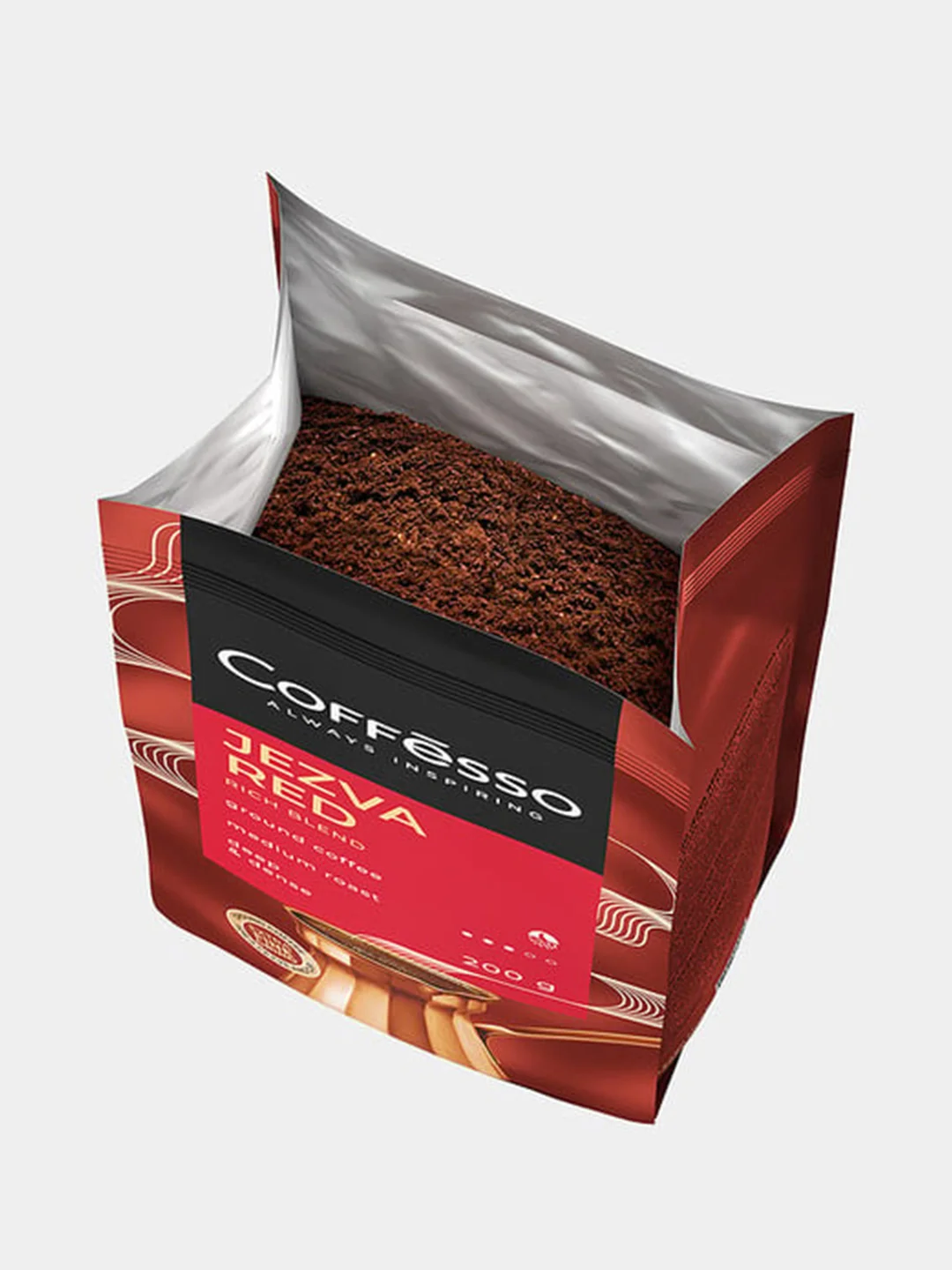 Кофе молотый Coffesso JEZVA RED, арабика и робуста ,200 г