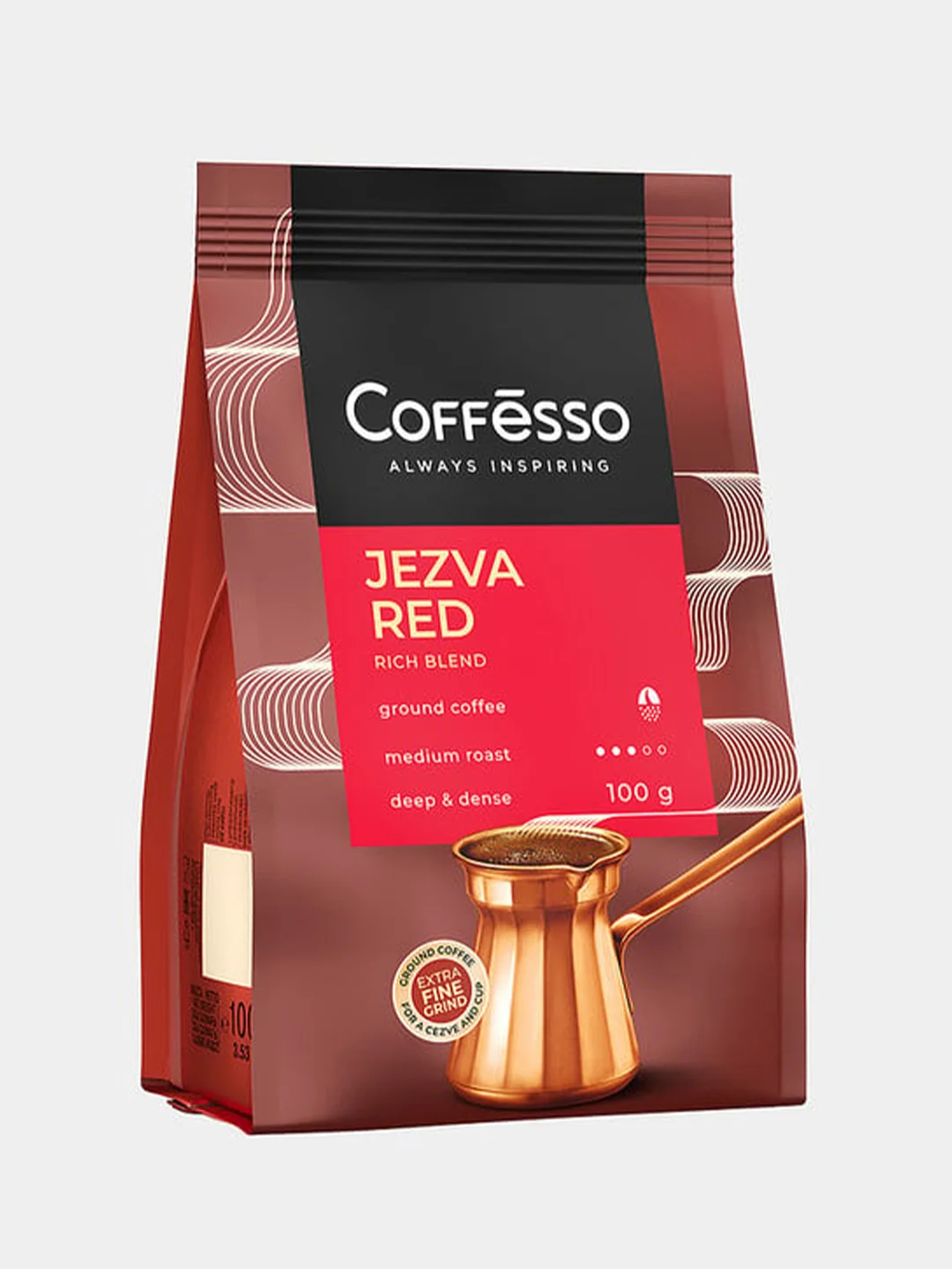 Кофе молотый Coffesso JEZVA RED, арабика и робуста, 100 г