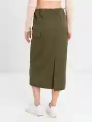 Зелёный хаки юбка  женская карго летняя