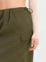 Зелёный хаки юбка  женская карго летняя