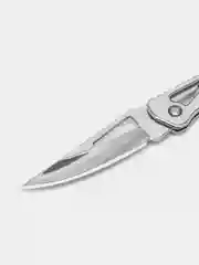 Серебряный нож складной с карабином, нож туристический из нержавеющей стали мини брелок