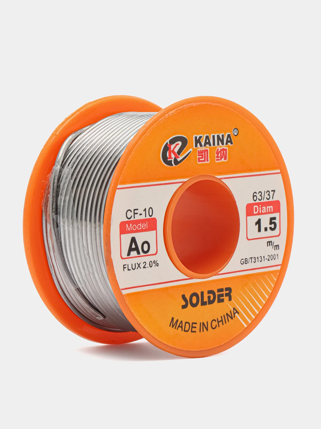 Припой KAINA A 1.5мм Sn63/Pb37 с флюсом CF-10 80гр