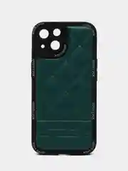Тёмно-бирюзовый кожаный ЧЕХОЛ ДЛЯ АЙФОН IPHONE 11, 12 ,13, 14, 15