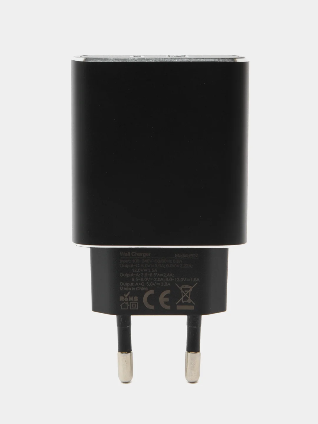 Черный зарядка для телефона Awei 20W Type-C + USB черный Блок питания PD7