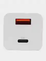 Белый зарядка для телефона Awei 20W Type-C + USB белый Блок питания PD12