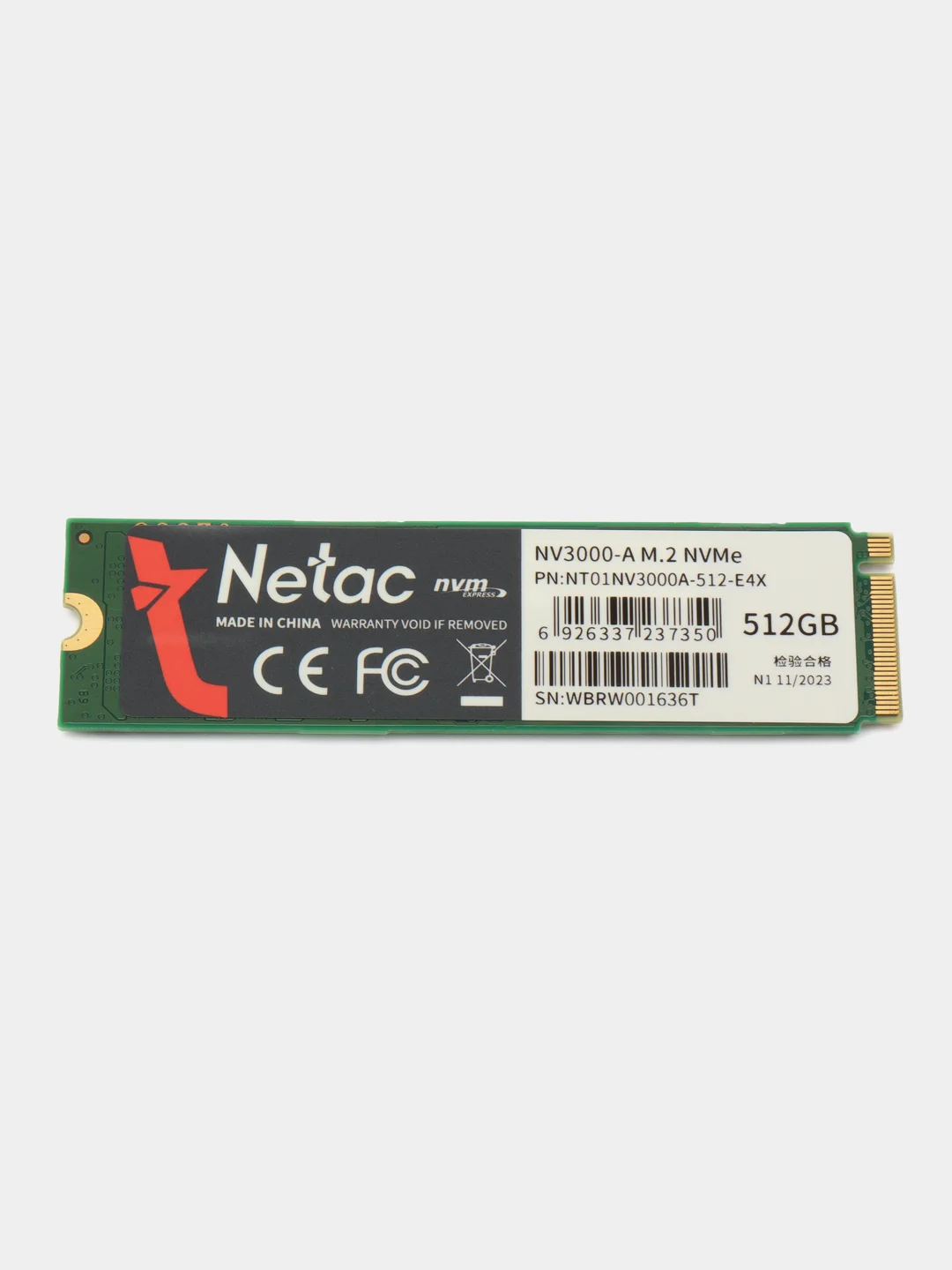 Netac 512 ГБ Внутренний SSD-диск Netac NT01NV3000-512-E4X M.2 2280