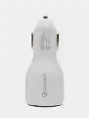 Белый адаптер питания автомобильный USB, 5V (автомобильное зарядное устройство от прикуривателя)
