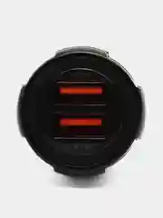 Черный адаптер питания автомобильный USB, 5V (автомобильное зарядное устройство от прикуривателя)