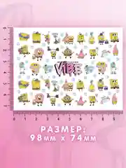Слайдеры для ногтей VIBE Спанч Боб 009