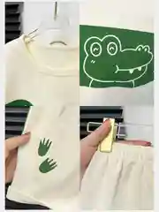 Белый костюм детский, футболка и шорты, детские