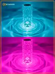 Настольный светодиодный светильник  лампа Estares CRYSTAL RGB 1W с пультом,диммируется