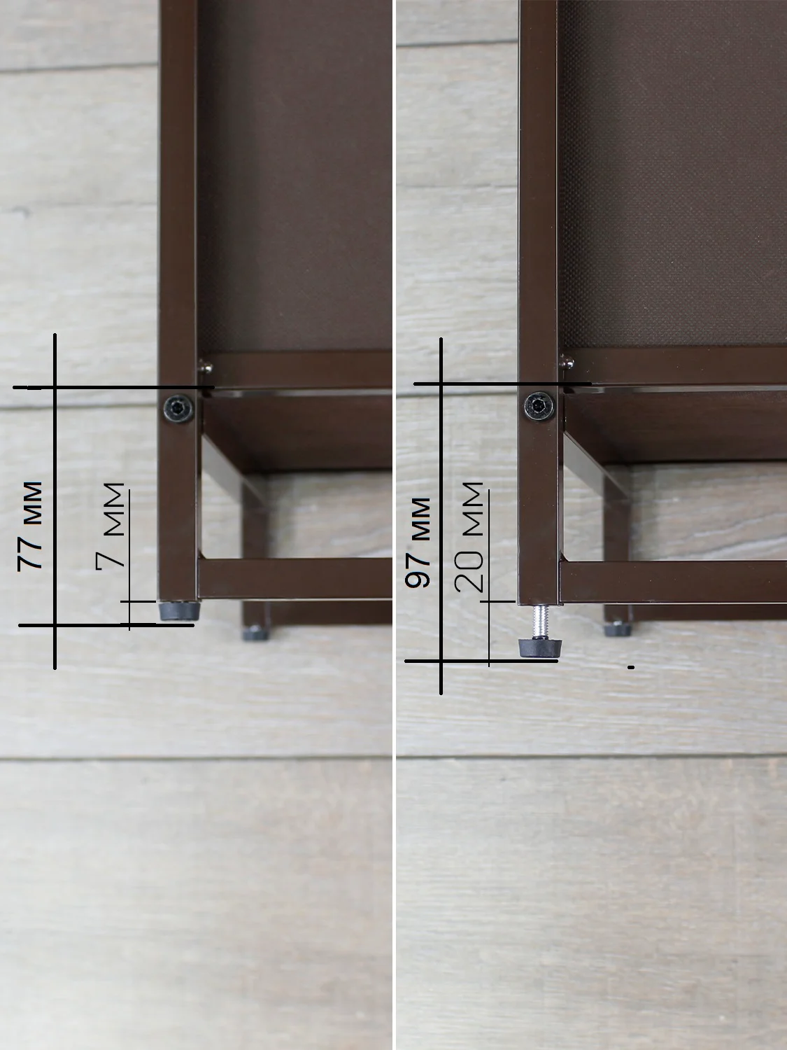 Комод для вещей для узких проходов Estares COMMOD 3F-7D-MIXBROWN-80x29x79 , 7 ящиков