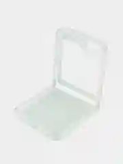 Голубой чехол на Samsung Galaxy Z Flip 6 / Самсунг Z Flip 6 прозрачный, с рисунком, защита камеры