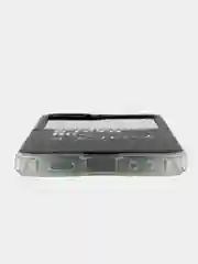 Тёмно-коричневый чехол на Samsung Galaxy Z Flip 6 / Самсунг Z Flip 6 прозрачный, с рисунком, защита камеры