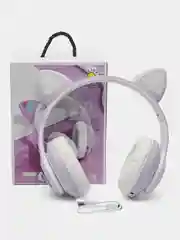 Фиолетовый наушники беспроводные детские STN-28 PRO с ушками