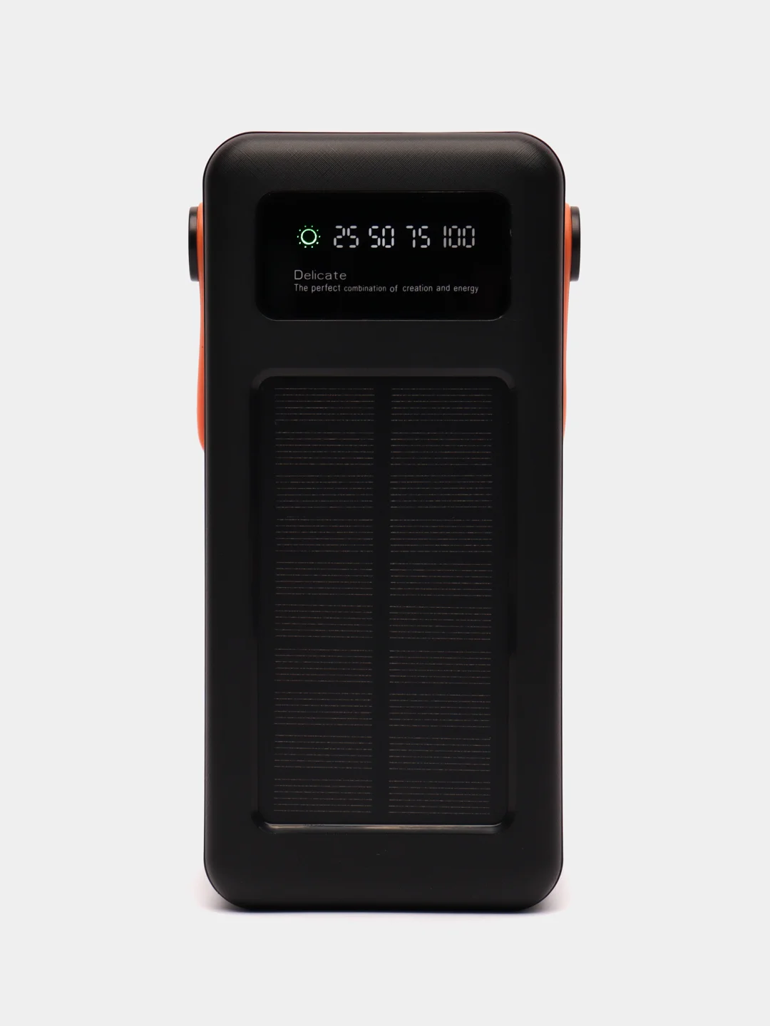 Черный внешний аккумулятор повербанк 80000 mAh с кабелями