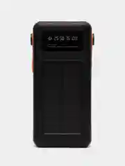 Черный внешний аккумулятор повербанк 80000 mAh с кабелями