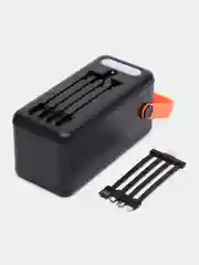 Черный внешний аккумулятор повербанк 80000 mAh с кабелями