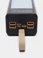 Черный внешний аккумулятор повербанк 40000 mAh для телефона