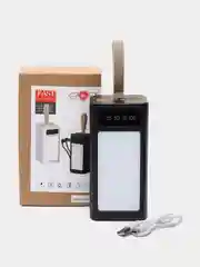 Черный внешний аккумулятор повербанк 40000 mAh для телефона