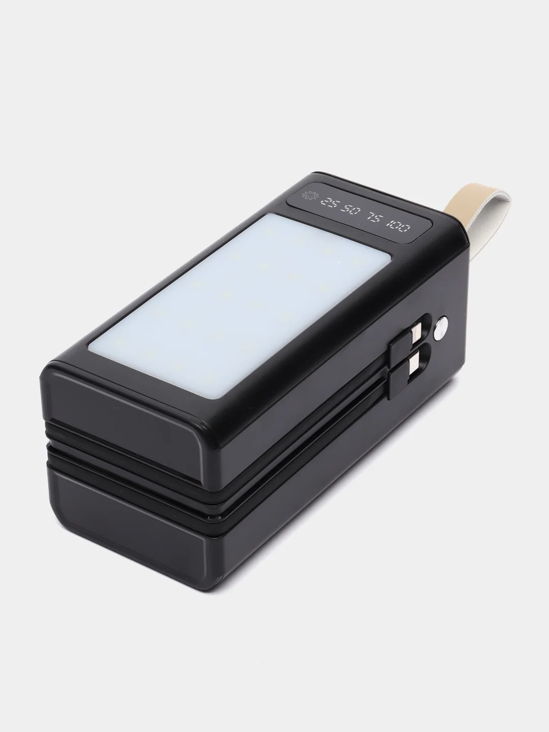 Черный внешний аккумулятор повербанк 50000 mAh для телефона