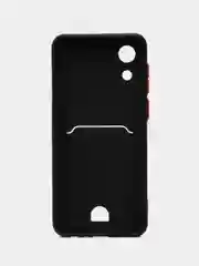 Черный чехол Samsung Galaxy A03 Core (А03 Коре), с карманом для карт