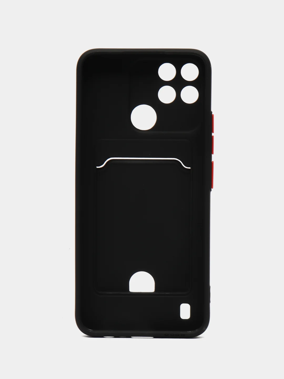 Хром чехол Realme C21Y Realme C25Y Реалми С21у С25у с карманом для карт, прозрачный