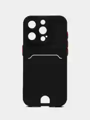 Чехол iPhone 15, 11 Pro, 14 Max, 13, 12, Xr, Xs, 6, 7, 8 Plus, Se Mini с карманом для карт