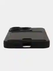 Черный чехол iPhone 15, 11 Pro, 14 Max, 13, 12, Xr, Xs, 6, 7, 8 Plus, Se Mini с карманом для карт