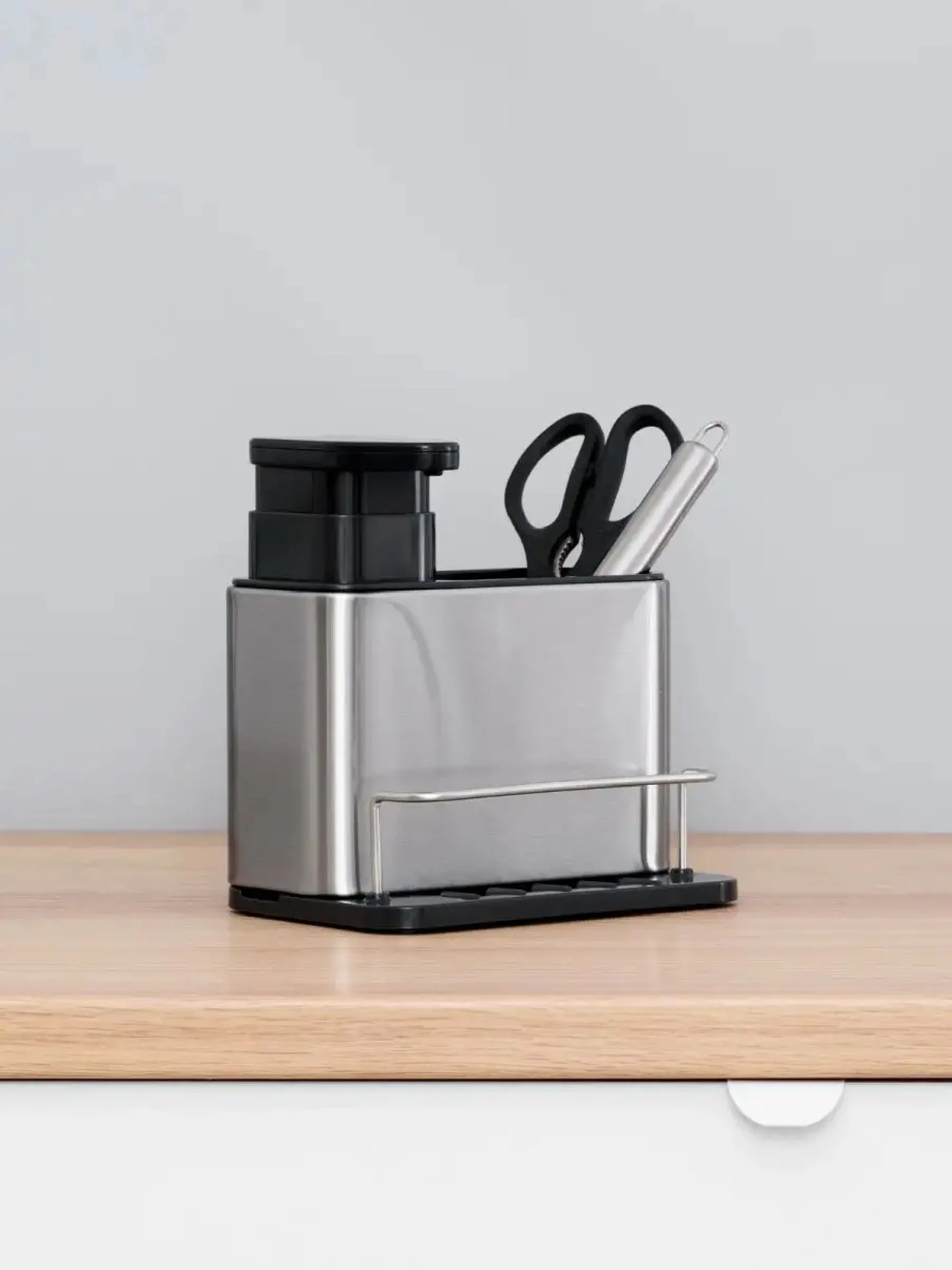 Дозатор для моющего средства и мыла Shiny Kitchen, подставка для губки на мойку