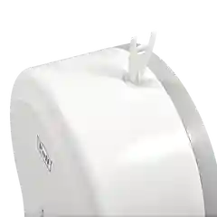 Белый 1402.005 Диспенсер туалетной бумаги Рuff-7130, белый, с замком, ABS-пластик