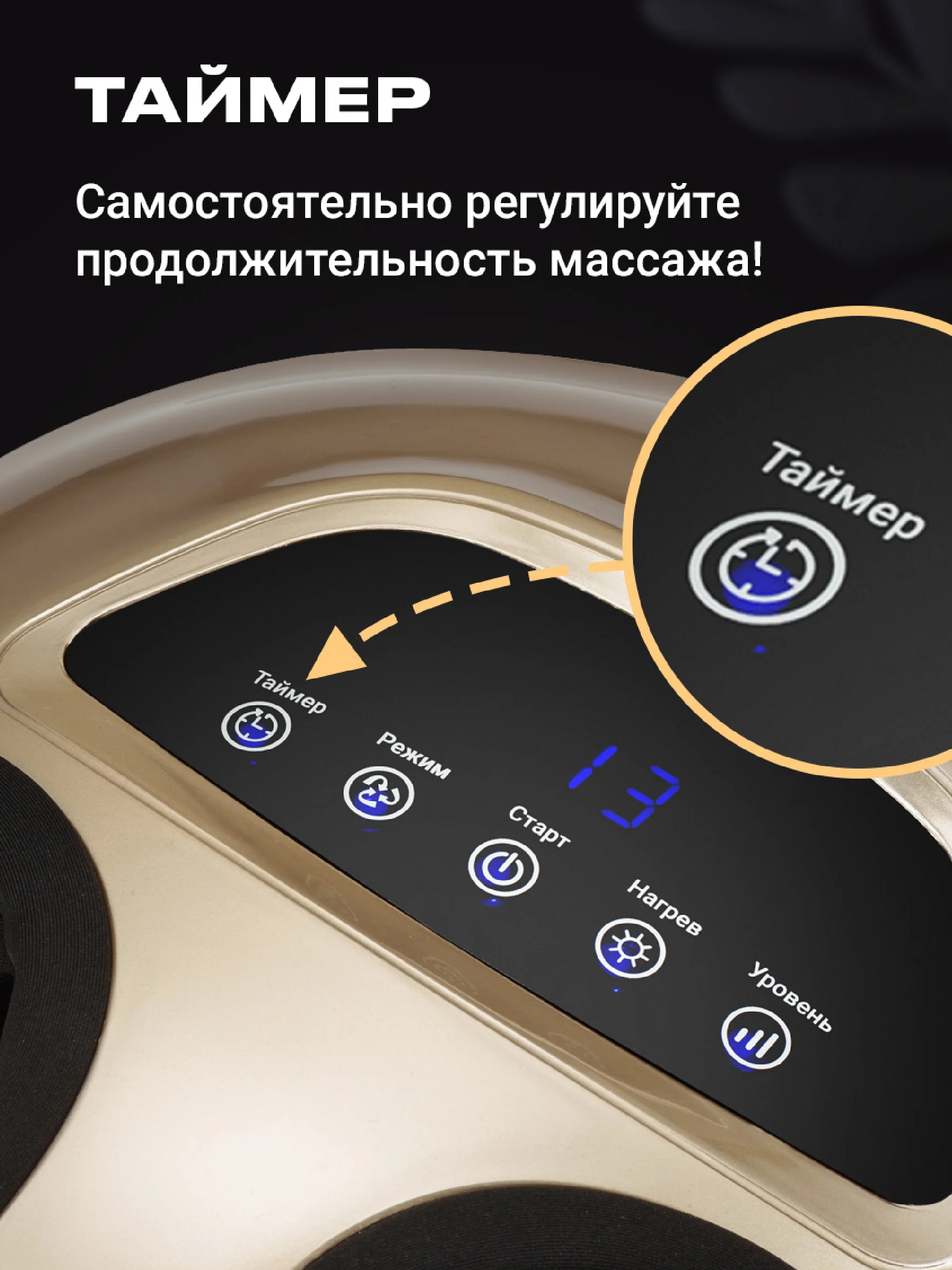 Золотой электрический массажер для ног SSY, роликовый массажер для ног