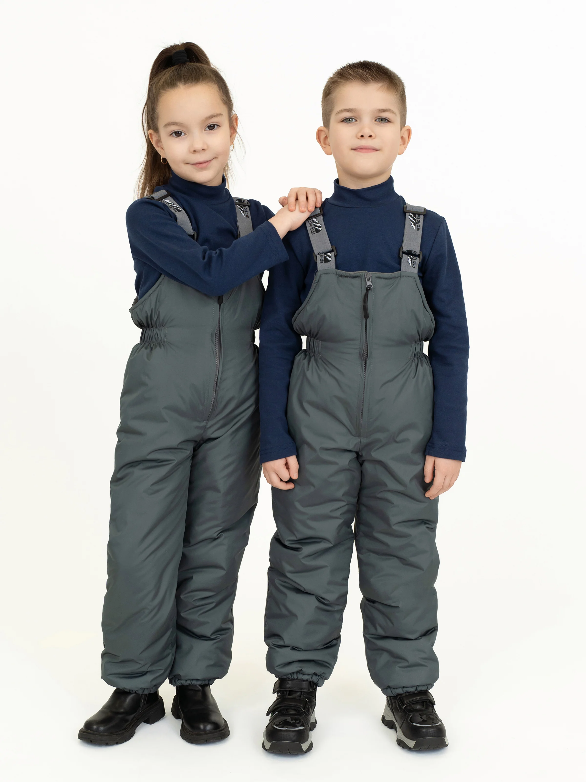 Серый полукомбинезон детский, зима до -20, Arctic kids