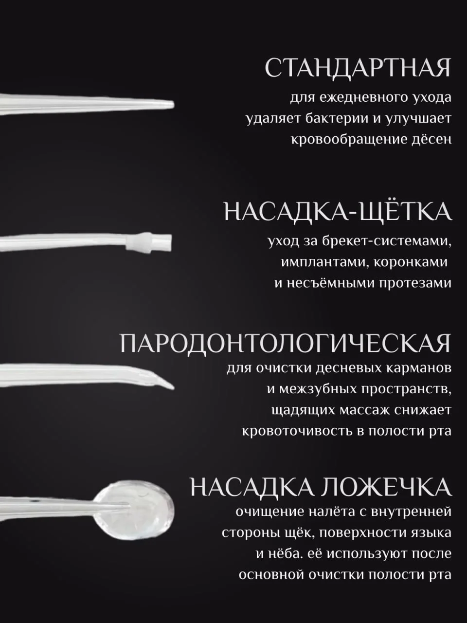 Ирригатор для полости рта, портативный, 4 насадки, 3 режима очистки зубов, 230 мл