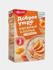 Хлопья овсяные Увелка, с абрикосом, 240г
