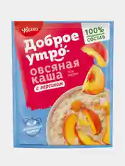 Каша овсяная быстрого приготовления Увелка, с персиком, 20 штук по 40 г