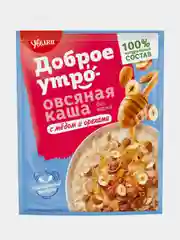 Каша овсяная Увелка, с медом и орехами, 20 штук по 40 г