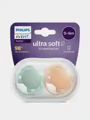 Пустышка Philips Avent Ultra soft, 0-6 месяцев, 2 штуки