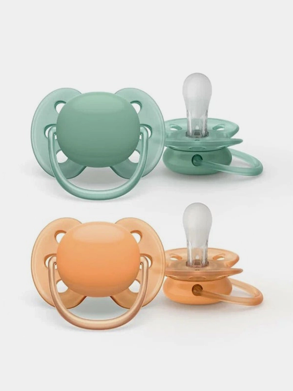 Пустышка Philips Avent Ultra soft, 0-6 месяцев, 2 штуки