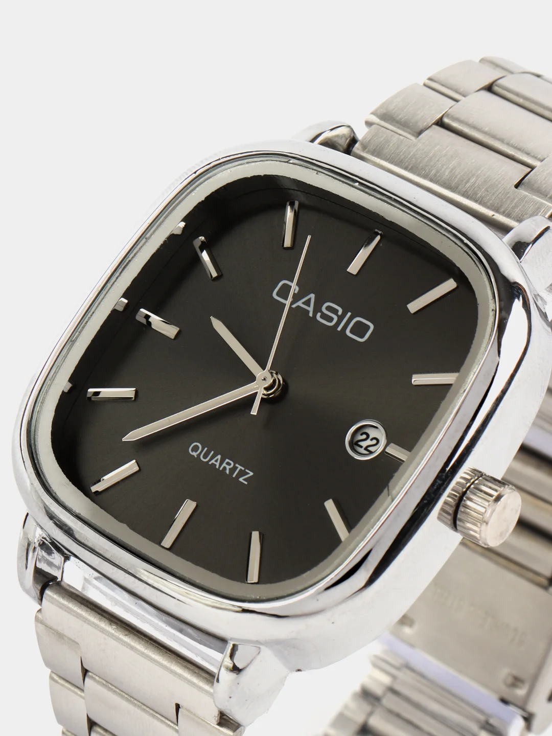 Серый наручные часы Casio с кварцевым механизмом, унисекс