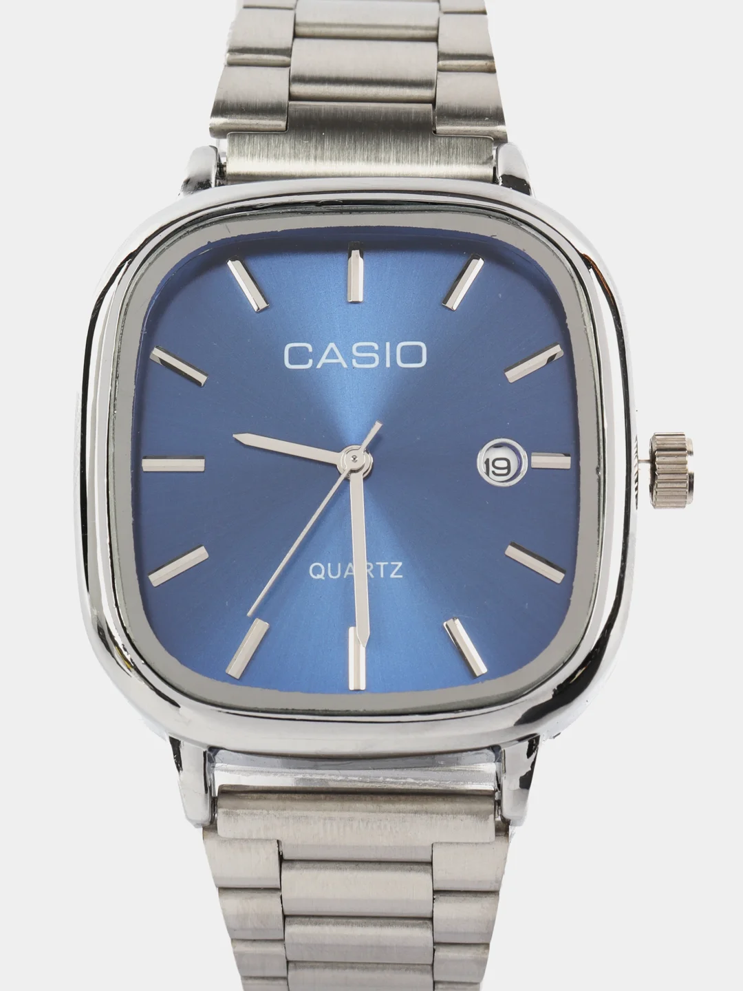 Синий наручные часы Casio с кварцевым механизмом, унисекс