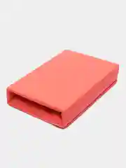 Кораллово-розовый простынь на резинке трикотажная