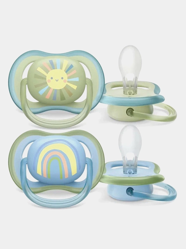 Пустышка Philips Avent Ultra air, для мальчиков, 0-6 месяцев, 2 штуки