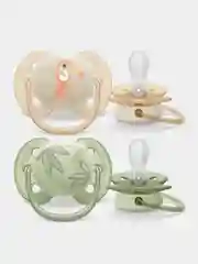Пустышка Philips Avent Ultra soft, 0-6 месяцев, 2 штуки